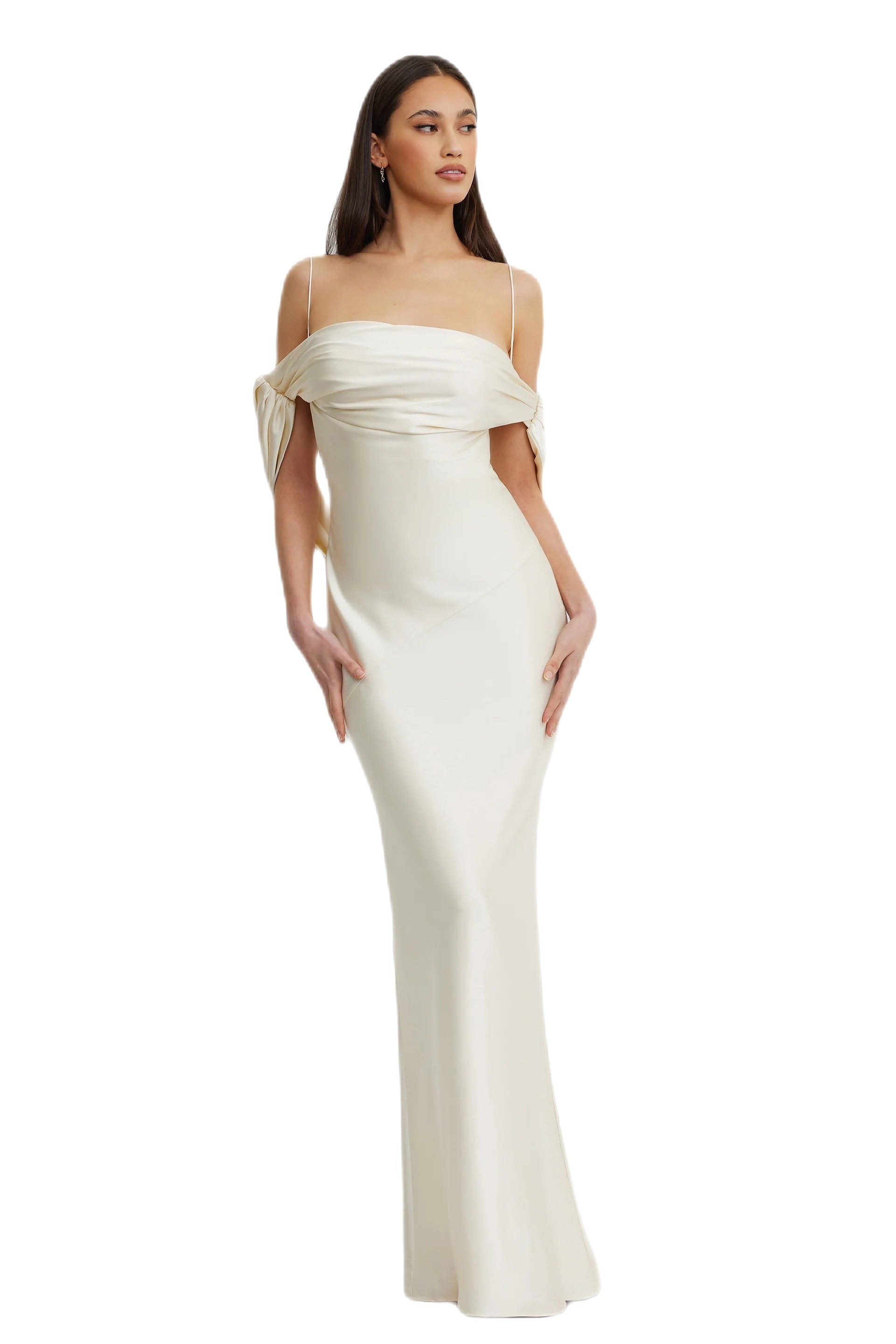 Adara  Olive Long Dress.