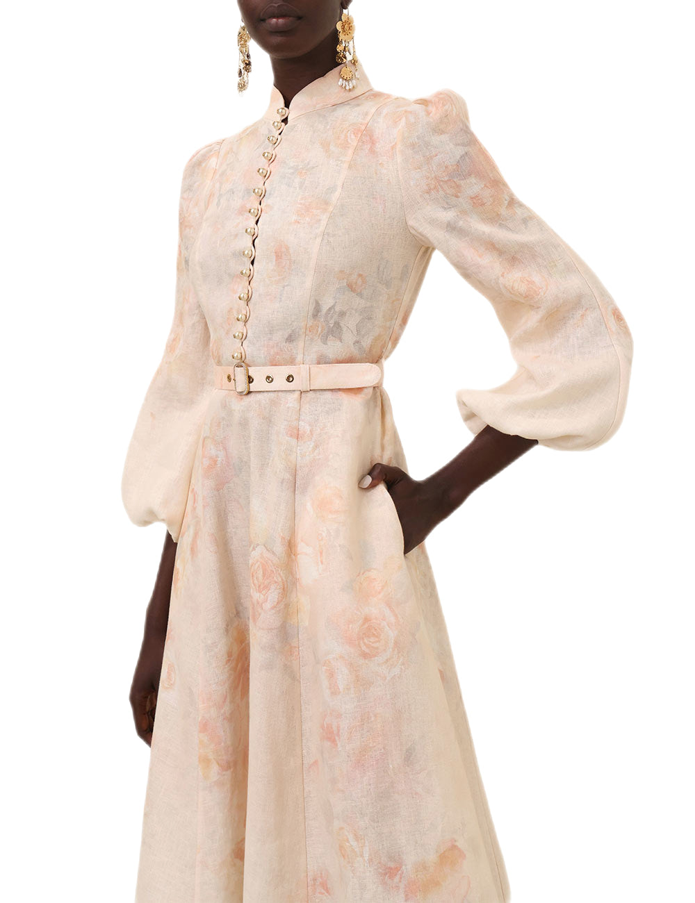 Crush Buttoned Midi Dress