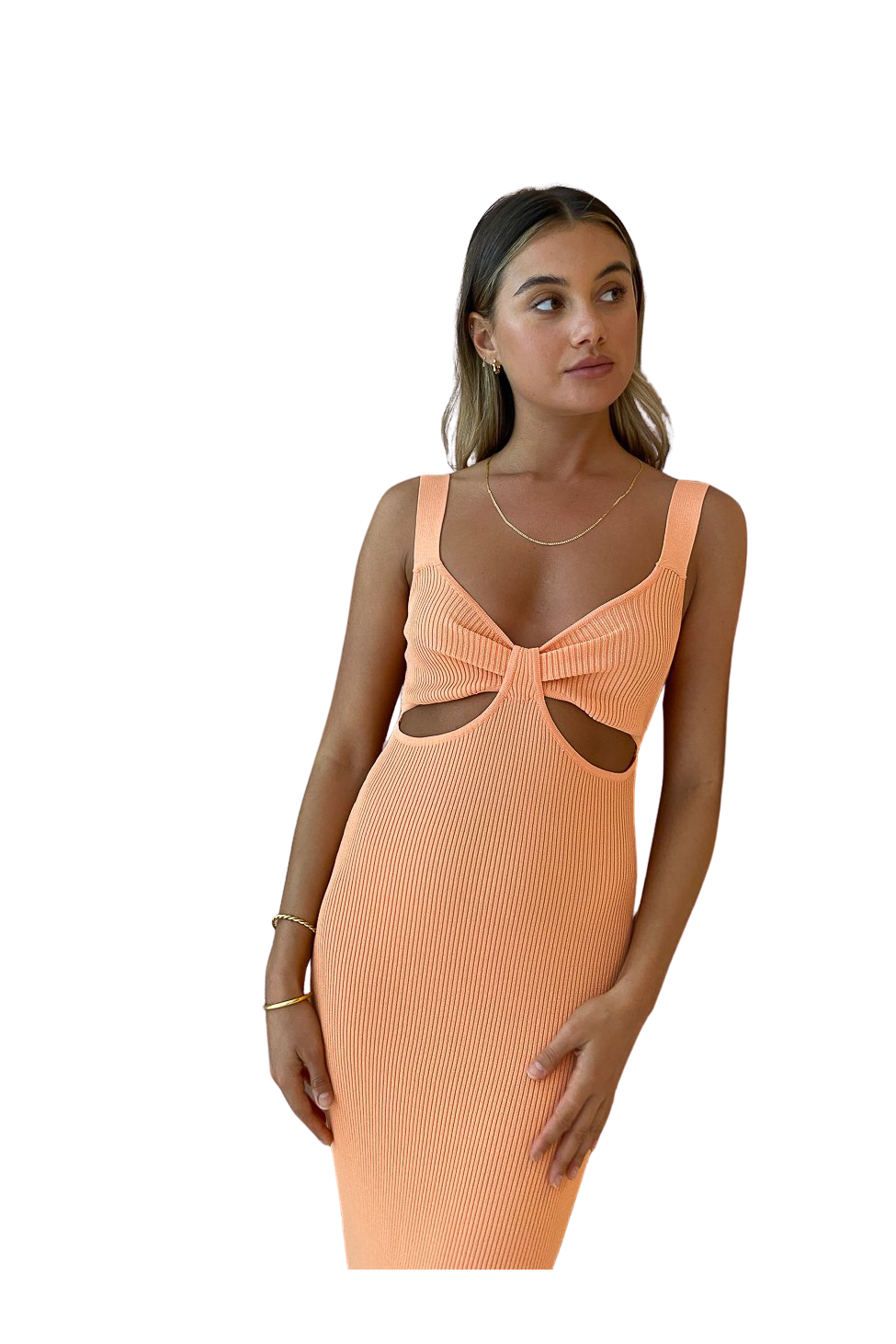 nicola midi dress By Nicola Meadow Midi Dress Tangerine by By Nicola